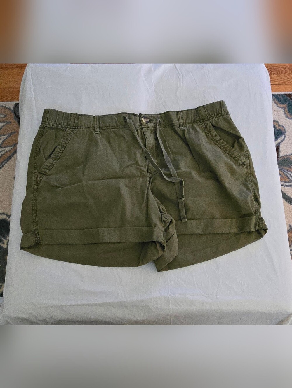 Sonoma Olive Drawstring Casual, Light Weight Women's Shorts